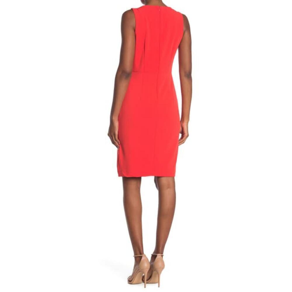 New BETSEY JOHNSON Women's V-Neck Scallop Trim Front Slit Mini Dress - Picture 2 of 5